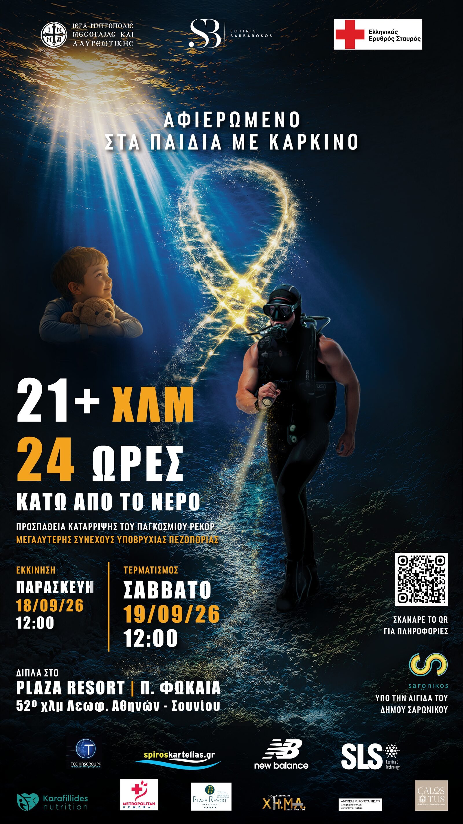 Η αφίσα — Παγκόσμιο Ρεκόρ Υποβρύχιας Πεζοπορίας